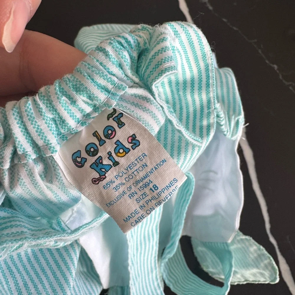 Vintage Striped‎ Baby Romper with Bunny Design